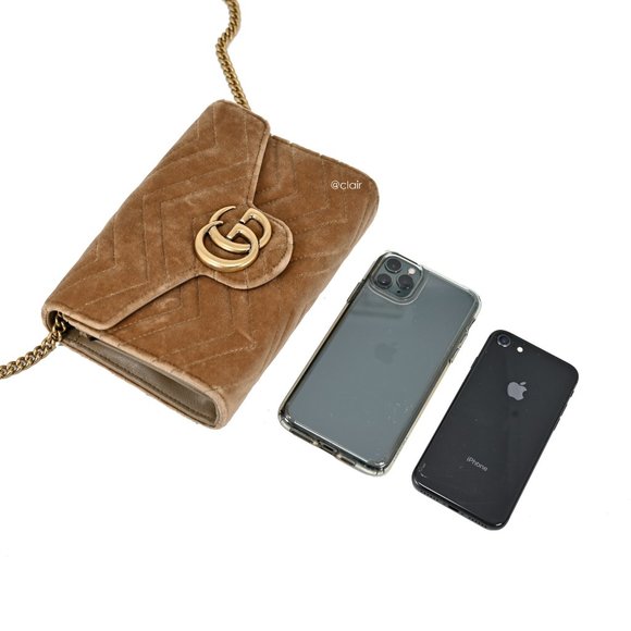 Gucci GG Marmont Matelassé Velvet Mini Chain Bag - Picture 4 of 8